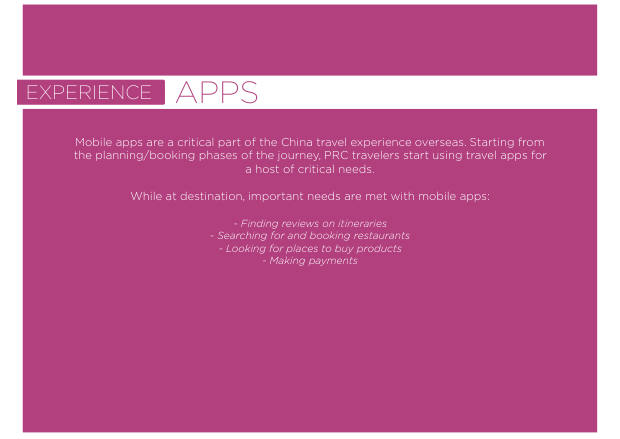 China Outbound Marketing 2018: 154 million travellers, a mobile-first journey, and shopping as the main event — page 71